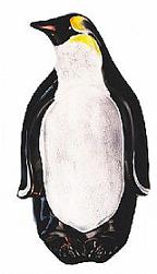 05267VC -  4-1/2'' Black glass Penguin figurine