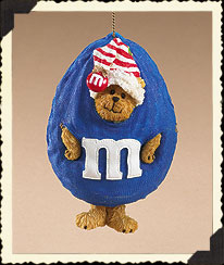 257136MM - M&M\'s Blue Peeker Ornament (Click on picture for full details)