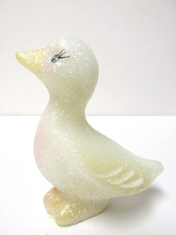 5317H3 "Pond Buddies" 'GLITTERING DUCK' "Opal" Art Glass<br> (Click on picture for full details)