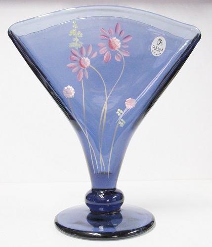 9550EW-\"Pink Daisies Fan Vase\" (click picture for details)