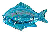 I5083CE - 9 1/2\'\' Turquoise Iridized Fish Tray