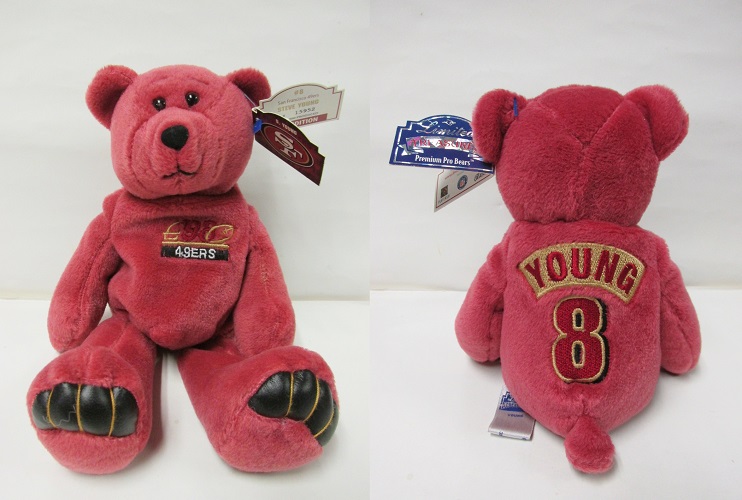 STEVE YOUNG Limited Treasures Pro Teddy Bear - San Francisco 49ers RARE NWT